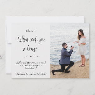 彼女おもしろいは「何が長い時間がかかったか」と言った婚約した 招待状