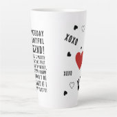 彼女おもしろいへの皮肉な誕生日の願い カフェラテマグ (正面)