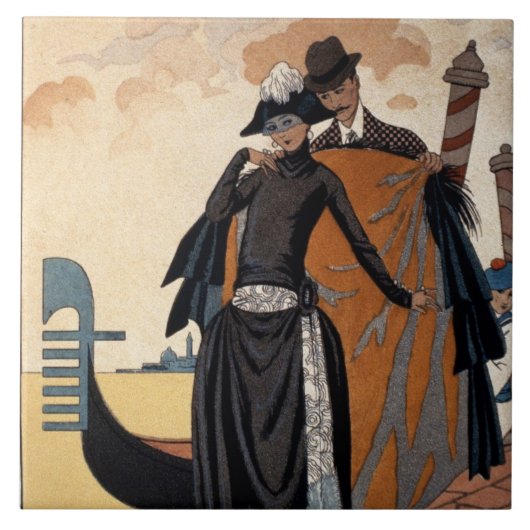 彼女および彼のファッションIllustration 1921年(pochoir p タイル (正面)