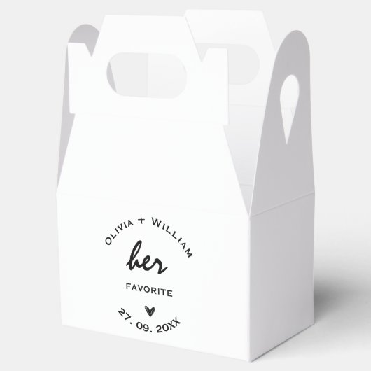 彼女お気に入りののお気に入りの結婚式の引き出物ハート フェイバーボックス (オープン)