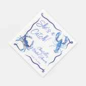 彼女お洒落はキャッチブルー沿岸ブライダルシャワーだ スタンダードランチョンナプキン (角)