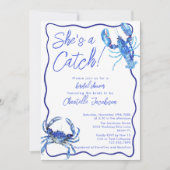 彼女お洒落はキャッチブルー沿岸ブライダルシャワーだ 招待状 (正面)