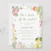 彼女お洒落は市場から外れているブライダルシャワー 招待状 (正面)