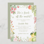 彼女お洒落は市場から外れているブライダルシャワー 招待状 (正面/裏面)