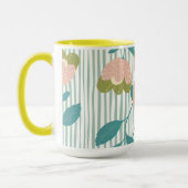 彼女かわいらしの誕生日の喜びの水彩フローラ マグカップ (左)