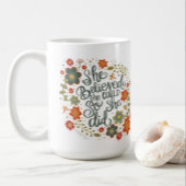 彼女かわいらしは信じ引用文の感性を得た コーヒーマグカップ