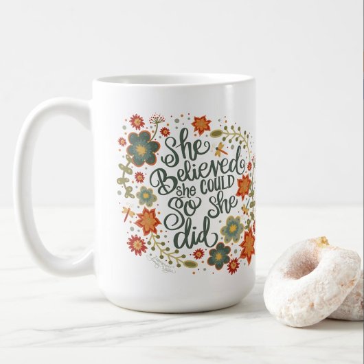 彼女かわいらしは信じ引用文の感性を得た コーヒーマグカップ