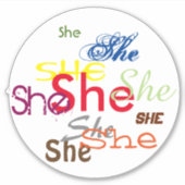 彼女かカスタムの代名詞 シール (正面)