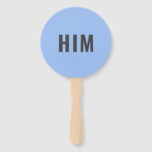 彼女か彼? |新郎新婦ピンクブルー結婚のゲーム ハンドファン (裏面)