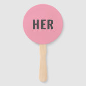 彼女か彼? |新郎新婦ピンクブルー結婚のゲーム ハンドファン (正面)