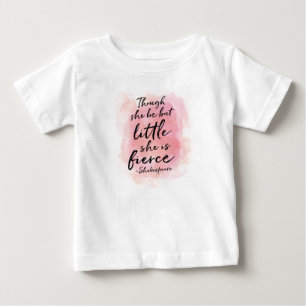 彼女があるが、けれども少し水彩画はTシャツをからかいます ベビーTシャツ