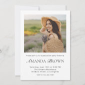 彼女がやった |アーチハイブリッドフォントモダン卒業 招待状 (裏面)