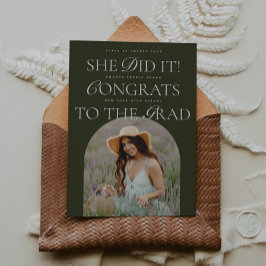 彼女がやった |アーチハイブリッドフォントモダン卒業 招待状