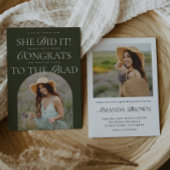 彼女がやった |アーチハイブリッドフォントモダン卒業 招待状