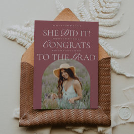 彼女がやった |マウーブ |ハイブリッドフォントモダン卒業 招待状