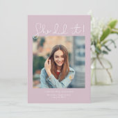 彼女がやった！卒業パーティーの写真 招待状 (スタンド正面)