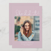 彼女がやった！卒業パーティーの写真 招待状 (正面/裏面)