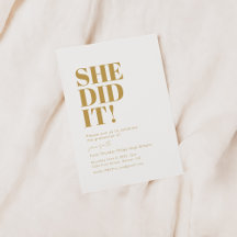 彼女がやった！卒業パーティー招待状テンプレート