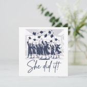 彼女がやった！卒業祝い カード (スタンド正面)