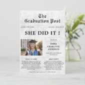 彼女がやった | 旧スタイル卒業新聞写真 招待状 (スタンド正面)