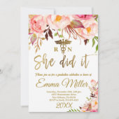 彼女がやった – 看護学校金ゴールド卒業パーティー 招待状 (正面)