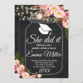 彼女がやった、黒板卒業党 招待状 (正面/裏面)