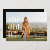 彼女がやった！2022年卒業写真クラス 案内状 (正面/裏面)