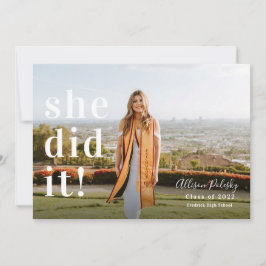 彼女がやった！2022年卒業写真クラス 案内状