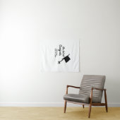 彼女がやり遂げた おめでとう 卒業  ここに学生名を入れて タペストリー (インサイチュ(横))