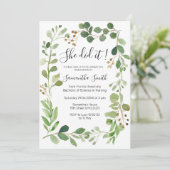 彼女がやり遂げた グリーンの卒業証書 招待状 (スタンド正面)