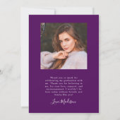 彼女がやり遂げた！バイオレットアーチ卒業発表カード 招待状 (裏面)