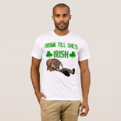 彼女がアイルランドのTシャツであるまで飲み物 Tシャツ (正面フル)