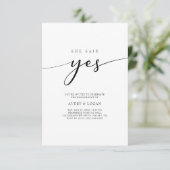 彼女がイエスと言ったどんなイベントでも ウェディング 婚約 パーティー 招待状 (スタンド正面)