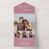 彼女がイエスと言った婚約発表 保存日付 オールインワン招待状 (内側)