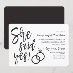 彼女がイエスと言った   デュアルリングの婚約ディナー 招待状