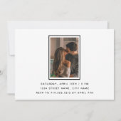 彼女がイエスと言った フォト・カリグラフィー・エンゲージメント・パーティー 招待状 (裏面)