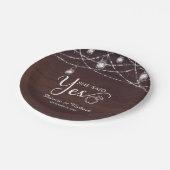 彼女がイエスと言った! ラスティックエンゲージメントパーティー ペーパープレート (アングル)