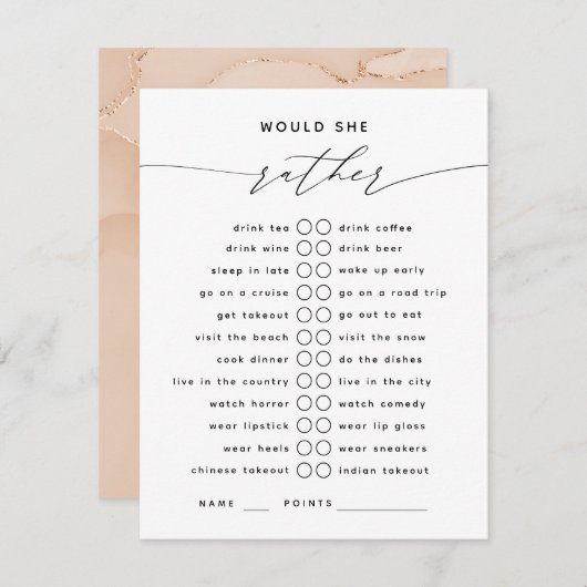 彼女がエンクロージャカードエレガントをスクリプトで書くか エンクロージャーカード (正面/裏面)