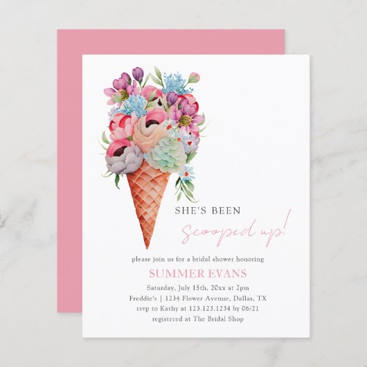 彼女がスクープされた予算のブライダルシャワー (正面/裏面)