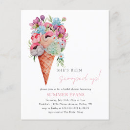 彼女がスクープされた予算のブライダルシャワー チラシ