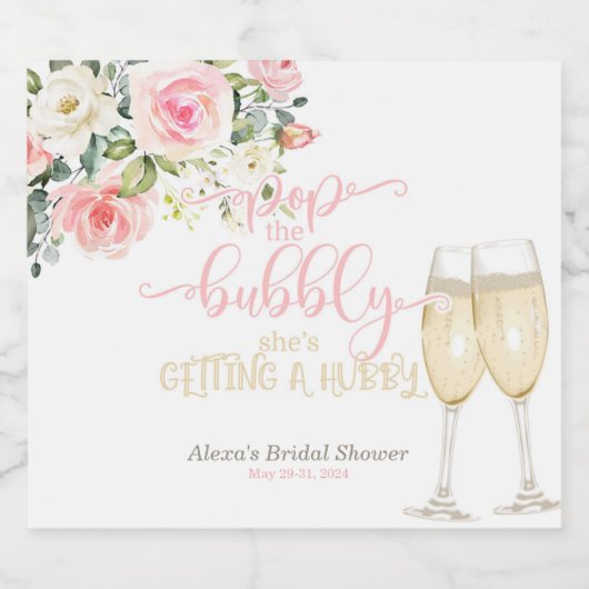 彼女がハブビーと一緒になるぞ！お祝いにぴったりなアイテム！ スパークリングワインラベル (シングルラベル)