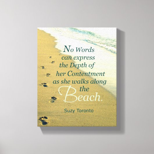 彼女がビーチを歩く時 キャンバスプリント (正面)