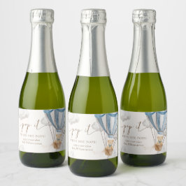 彼女がポップしたときポップ・アートのに、テディはそれを待つ スパークリングワインラベル