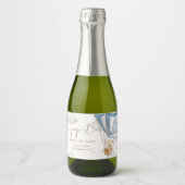 彼女がポップしたときポップ・アートのに、テディはそれを待つ スパークリングワインラベル (正面)