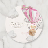 彼女がポップするときテディベアポップ・アートのピンクitを心待ち フェイバータグ (裏面)