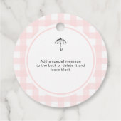 彼女がポップするときポップ・アートのにピンクジンガム傘 フェイバータグ (裏面)