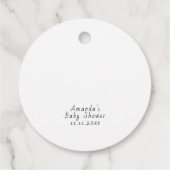 彼女がポップするときポップ・アートのにポップコーン赤ちゃんシャワー フェイバータグ (裏面)