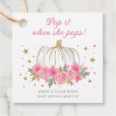 彼女がポップするときポップ・アートのに小さなカボチャの女の子 フェイバータグ (正面)