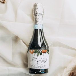 彼女がポップするときポップ・アートのにCALIOPE Clementineそれをオレンジ スパークリングワインラベル