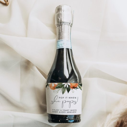 彼女がポップするときポップ・アートのにCALIOPE Clementineそれをオレンジ スパークリングワインラベル